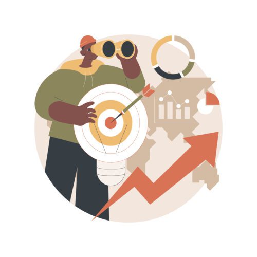 business trend abstract concept vector illustration.